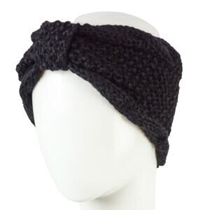 Knit Bow Headband Womens One Size Black Fall Winter Cute Stylish Cozy Ear Warmer